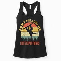 Don't Follow Me I Do Stupid Things Snowboarding Womens Tank Top