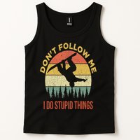 Don't Follow Me I Do Stupid Things Snowboarding Tank Top