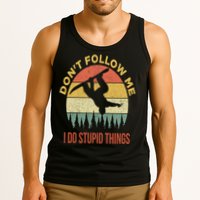 Don't Follow Me I Do Stupid Things Snowboarding Tank Top