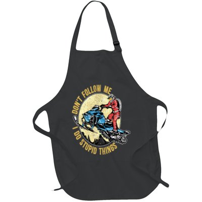 Don't Follow Me I Do Stupid Things Snowmobile Motor Sled Apron