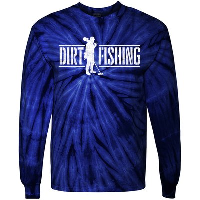 Dirt Fishing Metal Detecting Treasure Hunting Detectorist Tie-Dye Long Sleeve Shirt