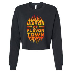 Design For Mayor Of Flavor Town Cropped Pullover Crew