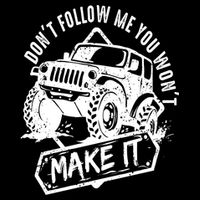 Don't Follow Me You Won't Make It Drawstring Bag