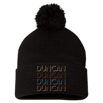 Duncan First Name My Personalized Named Pom Pom 12in Knit Beanie