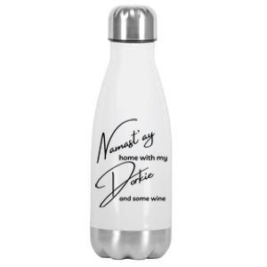 Dorkie Funny Namastay For Yoga And Dog Lovers Gift Stainless Steel Insulated Water Bottle