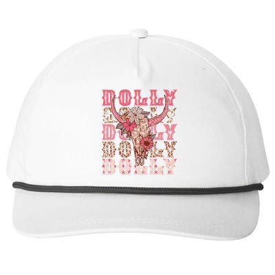 Dolly First Name Guitar Pink Cowgirl Western Snapback Five-Panel Rope Hat