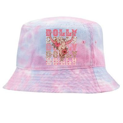 Dolly First Name Guitar Pink Cowgirl Western Tie-Dyed Bucket Hat