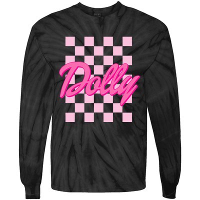 Dolly First Name Style 70s Personalized Gift Tie-Dye Long Sleeve Shirt