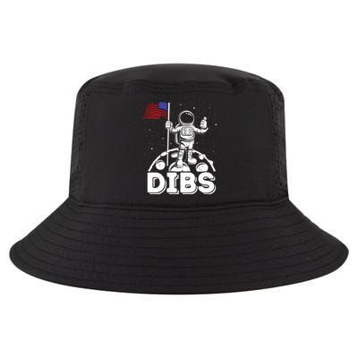 Dibs Flag On Moon Astronaut 4th Of July Space Cool Comfort Performance Bucket Hat