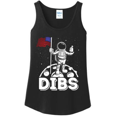 Dibs Flag On Moon Astronaut 4th Of July Space Ladies Essential Tank