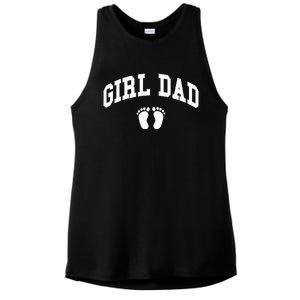 Dad Father of Proud New Dad Classic Ladies PosiCharge Tri-Blend Wicking Tank