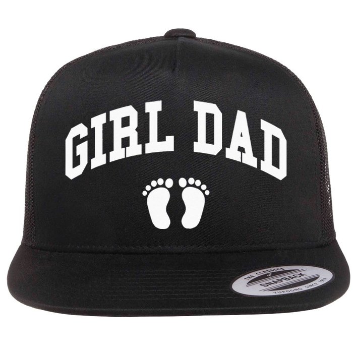 Dad Father of Proud New Dad Classic Flat Bill Trucker Hat