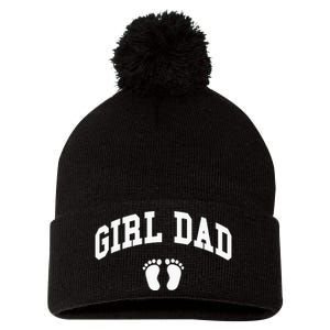 Dad Father of Proud New Dad Classic Pom Pom 12in Knit Beanie