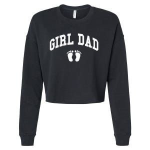 Dad Father of Proud New Dad Classic Cropped Pullover Crew