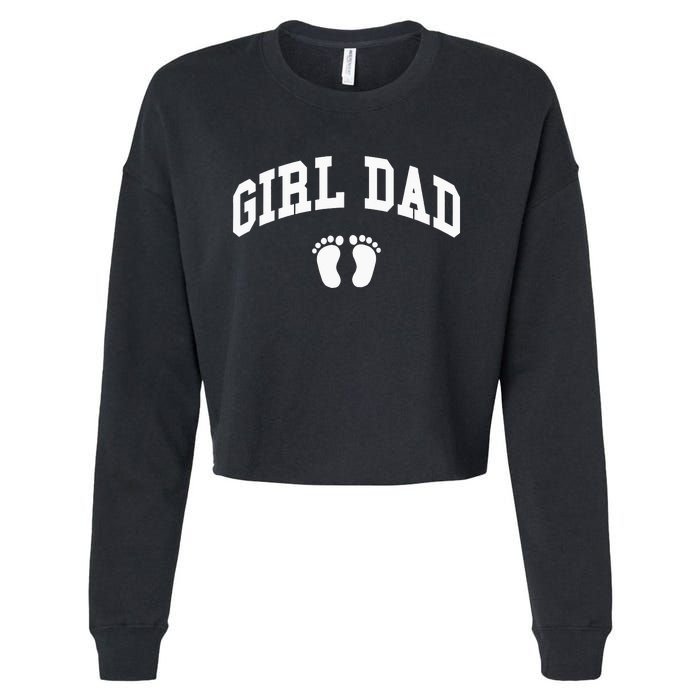 Dad Father of Proud New Dad Classic Cropped Pullover Crew