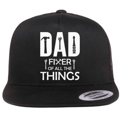 Dad Fixer Of All Things Tools Dad Jokes Fars Day Flatbill Hat