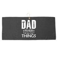 Dad Fixer Of All Things Tools Dad Jokes Fars Day Large Microfiber Waffle Golf Towel