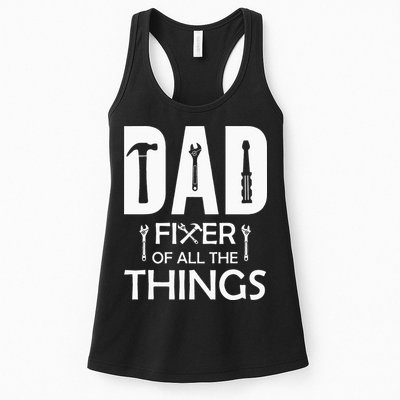 Dad Fixer Of All Things Tools Dad Jokes Fars Day Womens Tank Top