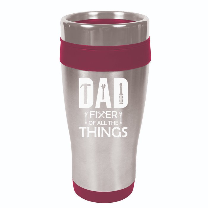 Dad Fixer Of All Things Tools Dad Jokes Fars Day 16oz Travel Tumbler