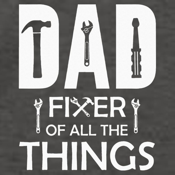Dad Fixer Of All Things Tools Dad Jokes Fars Day Vector Backpack