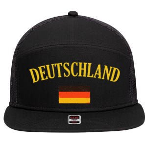 Deutschland Flag Of Germany Flag 7 Panel Mesh Trucker Snapback Hat