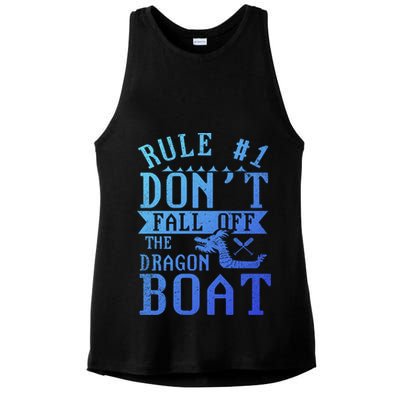 Dont Fall Off Dragon Boat Racing Lover Boats Racer Boating Great Gift Ladies PosiCharge Tri-Blend Wicking Tank