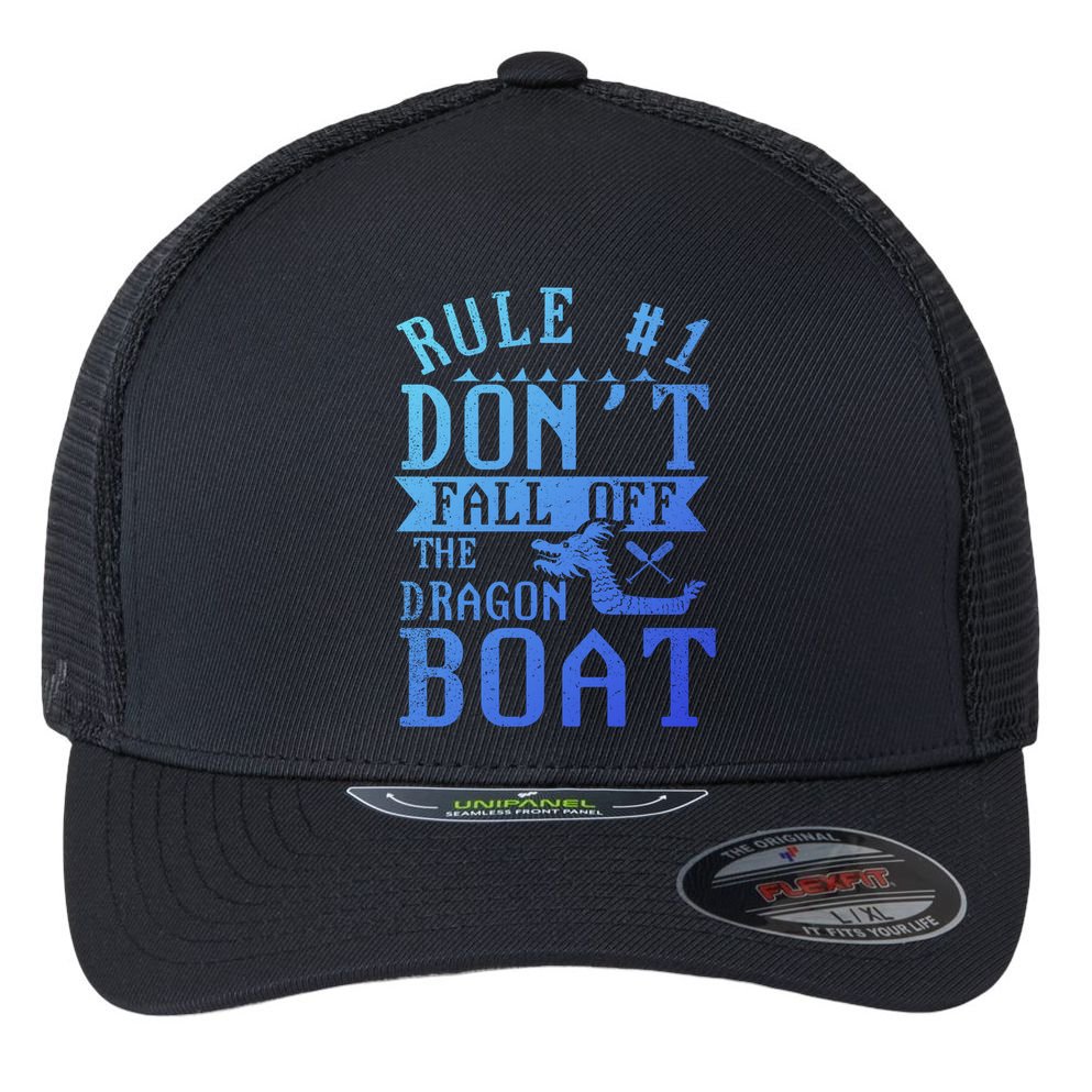 Dont Fall Off Dragon Boat Racing Lover Boats Racer Boating Great Gift Flexfit Unipanel Trucker Cap