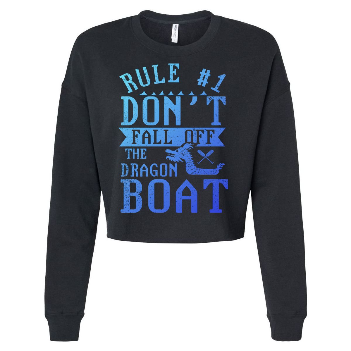 Dont Fall Off Dragon Boat Racing Lover Boats Racer Boating Great Gift Cropped Pullover Crew