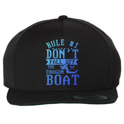 Dont Fall Off Dragon Boat Racing Lover Boats Racer Boating Great Gift Wool Snapback Cap