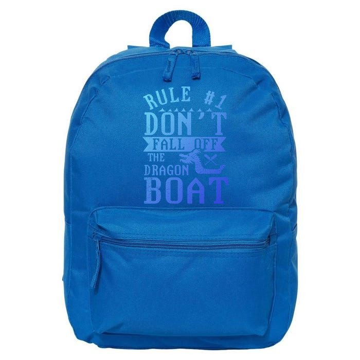 Dont Fall Off Dragon Boat Racing Lover Boats Racer Boating Great Gift 16 in Basic Backpack