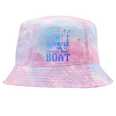 Dont Fall Off Dragon Boat Racing Lover Boats Racer Boating Great Gift Tie-Dyed Bucket Hat