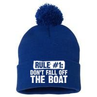 Dont Fall Off The Boat Cruise Sailing Captains Gift Pom Pom 12in Knit Beanie