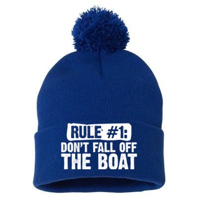 Dont Fall Off The Boat Cruise Sailing Captains Gift Pom Pom 12in Knit Beanie