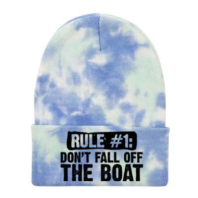 Dont Fall Off The Boat Cruise Sailing Captains Gift Tie Dye 12in Knit Beanie