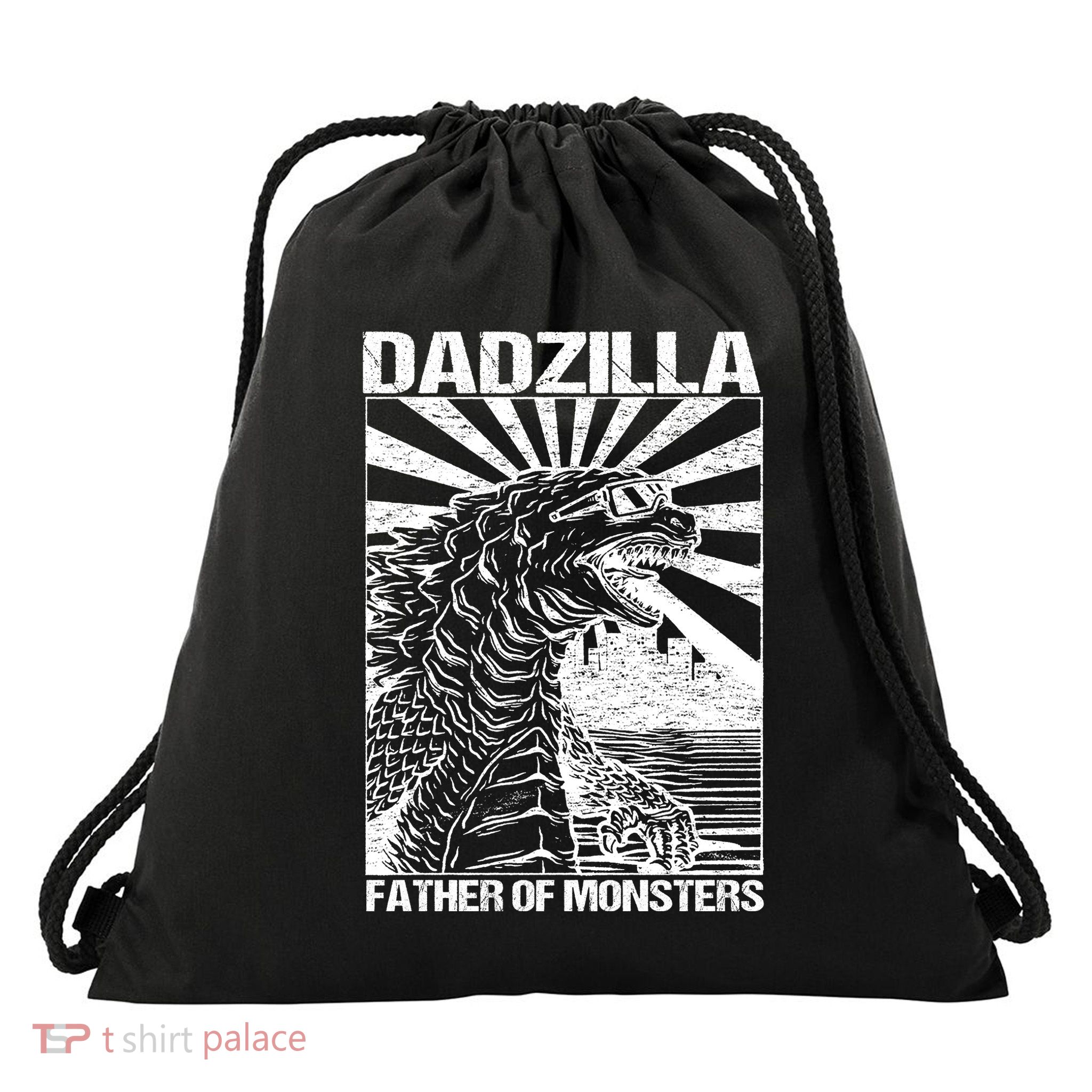 Dadzilla Father Of Monsters Drawstring Bag
