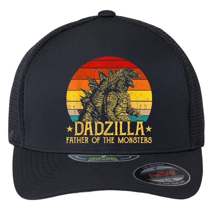 Dadzilla Father Of The Monsters Sunset Flexfit Unipanel Trucker Cap
