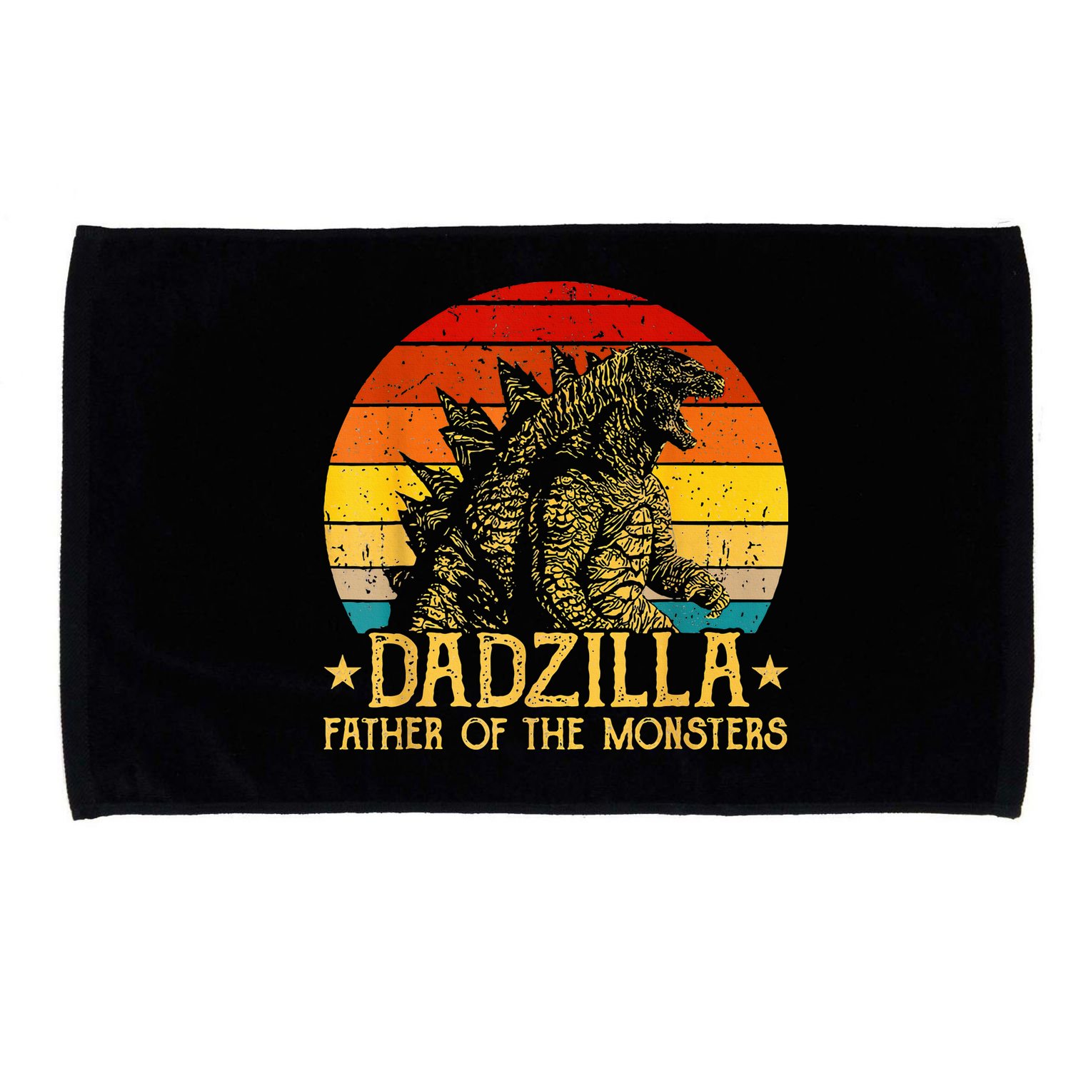Dadzilla Father Of The Monsters Sunset Microfiber Hand Towel