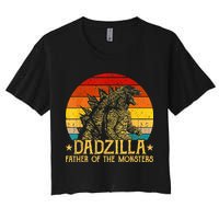Dadzilla Father Of The Monsters Sunset Women's Crop Top Tee