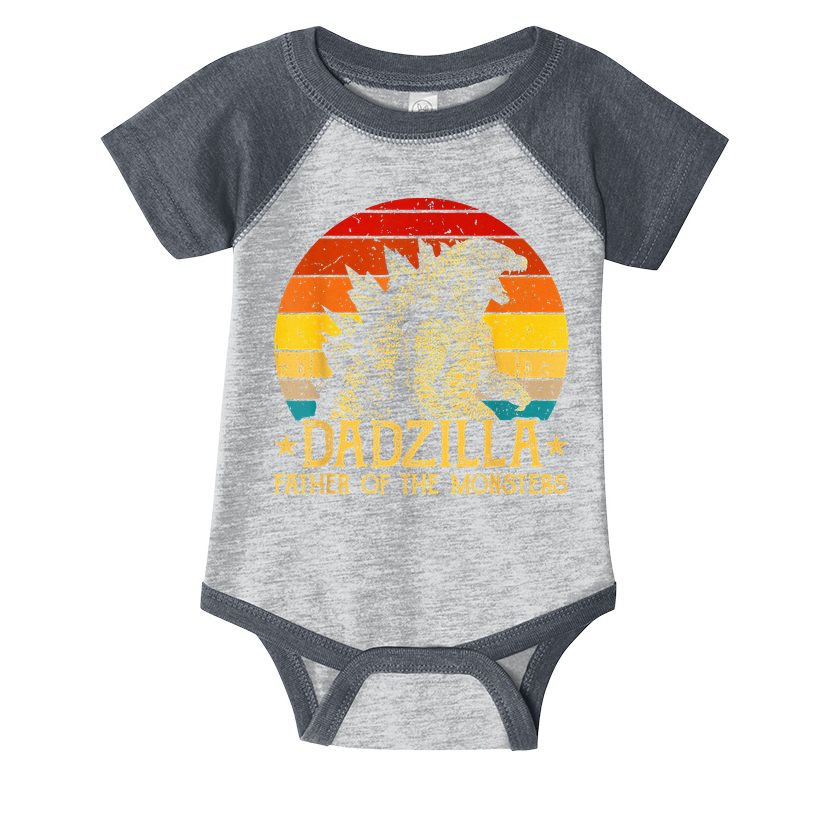 Dadzilla Father Of The Monsters Sunset Infant Baby Jersey Bodysuit