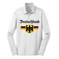 Deutschland Flag Of German Eagle Germany German Silk Touch Performance Long Sleeve Polo