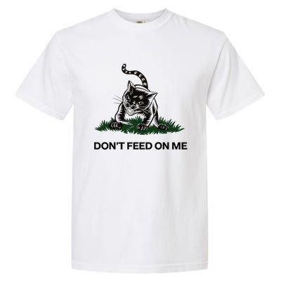 “Don’T Feed On Me” Gadsden Flag Style Cat Garment-Dyed Heavyweight T-Shirt