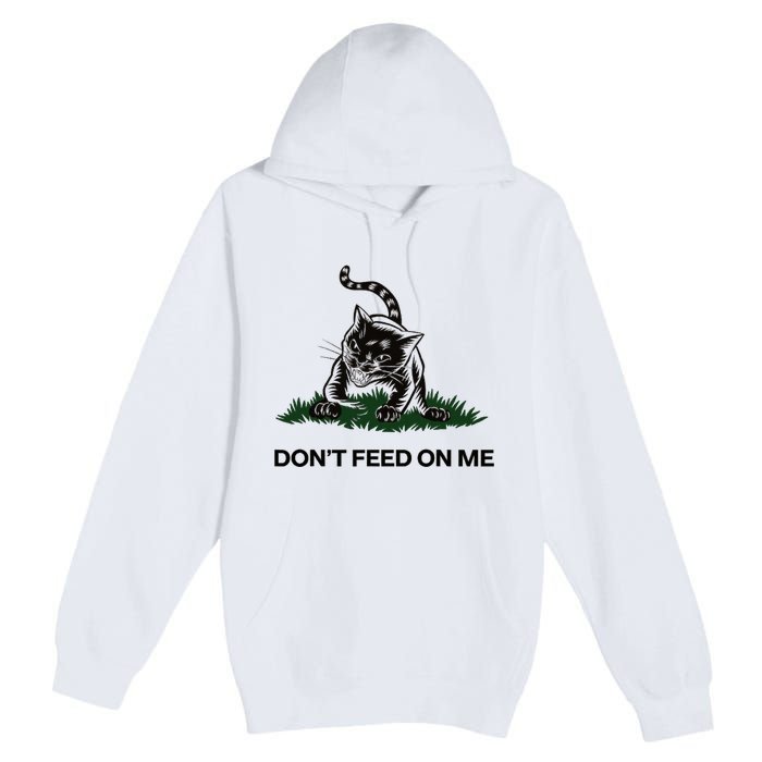 “Don’T Feed On Me” Gadsden Flag Style Cat Premium Pullover Hoodie