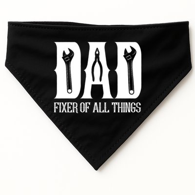 Dad Fixer Of All Things Funny Tools Dad Gifts USA-Made Doggie Bandana