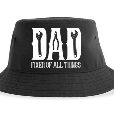 Dad Fixer Of All Things Funny Tools Dad Gifts Sustainable Bucket Hat