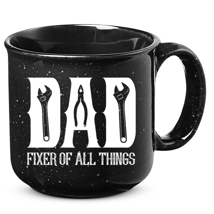 Dad Fixer Of All Things Funny Tools Dad Gifts 15oz Campfire Ceramic Mug
