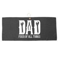 Dad Fixer Of All Things Funny Tools Dad Gifts Large Microfiber Waffle Golf Towel