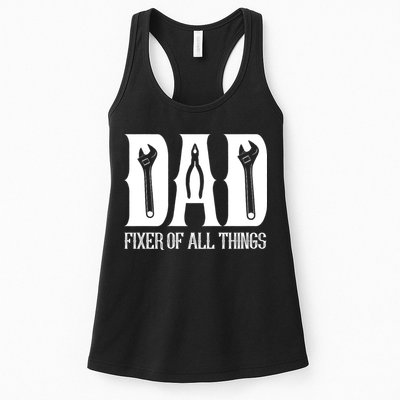 Dad Fixer Of All Things Funny Tools Dad Gifts Womens Tank Top