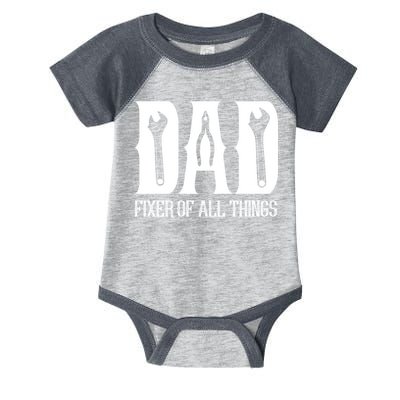 Dad Fixer Of All Things Funny Tools Dad Gifts Infant Baby Jersey Bodysuit