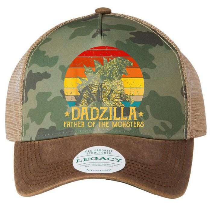 Dadzilla Father Of The Monsters Retro Legacy Tie Dye Trucker Hat