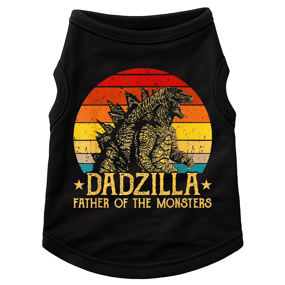 Dadzilla Father Of The Monsters Retro Doggie Tank